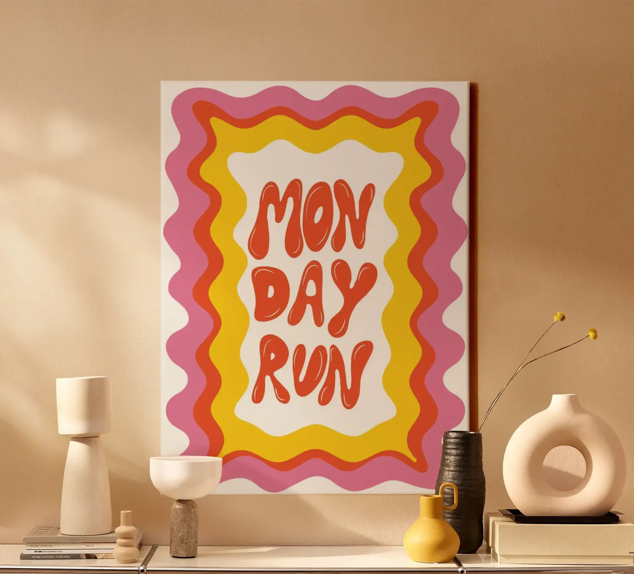 Monday-Run tela con Cornice a cassetta da Miho Art Studio