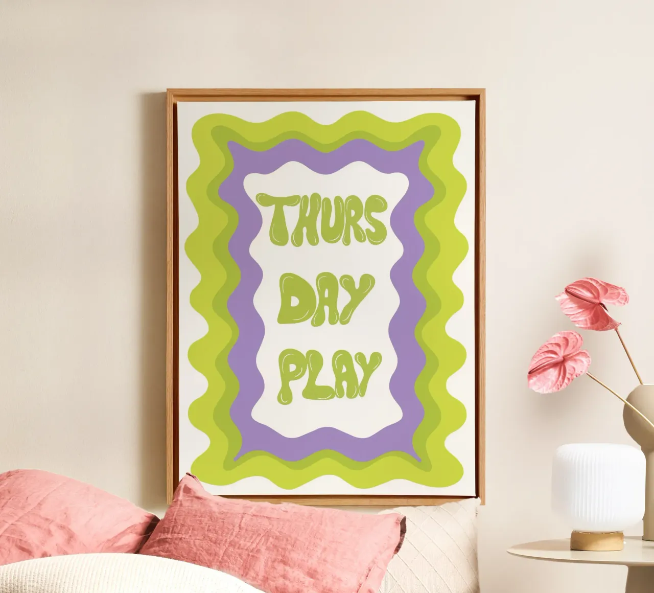 Giovedì-gioco tela con Cornice a cassetta da Miho Art Studio