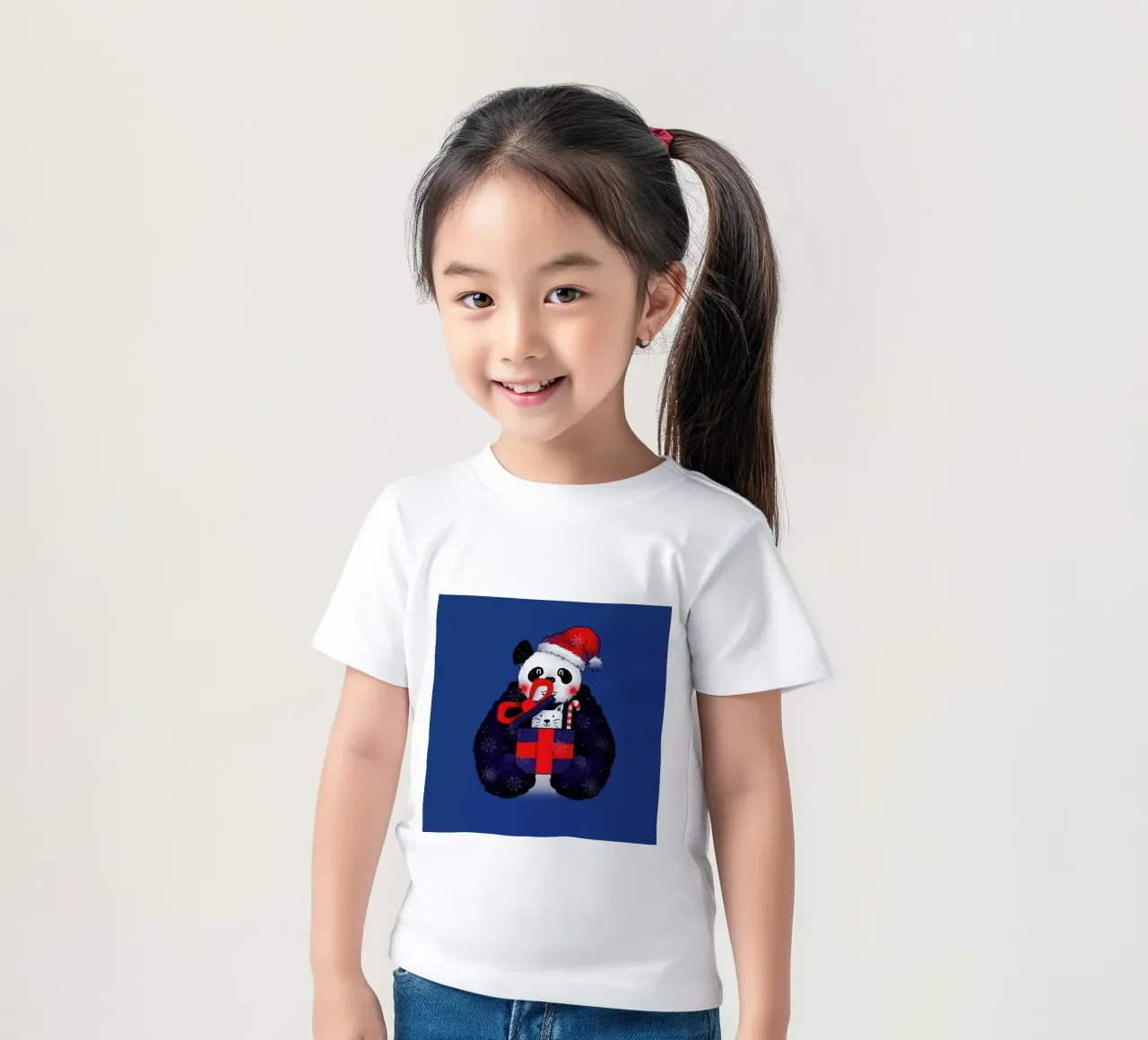Xmas Panda kids t-shirt by Tobe Fonseca