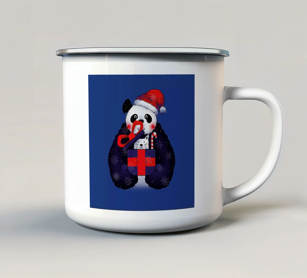 Xmas Panda tazza in smalto da Tobe Fonseca