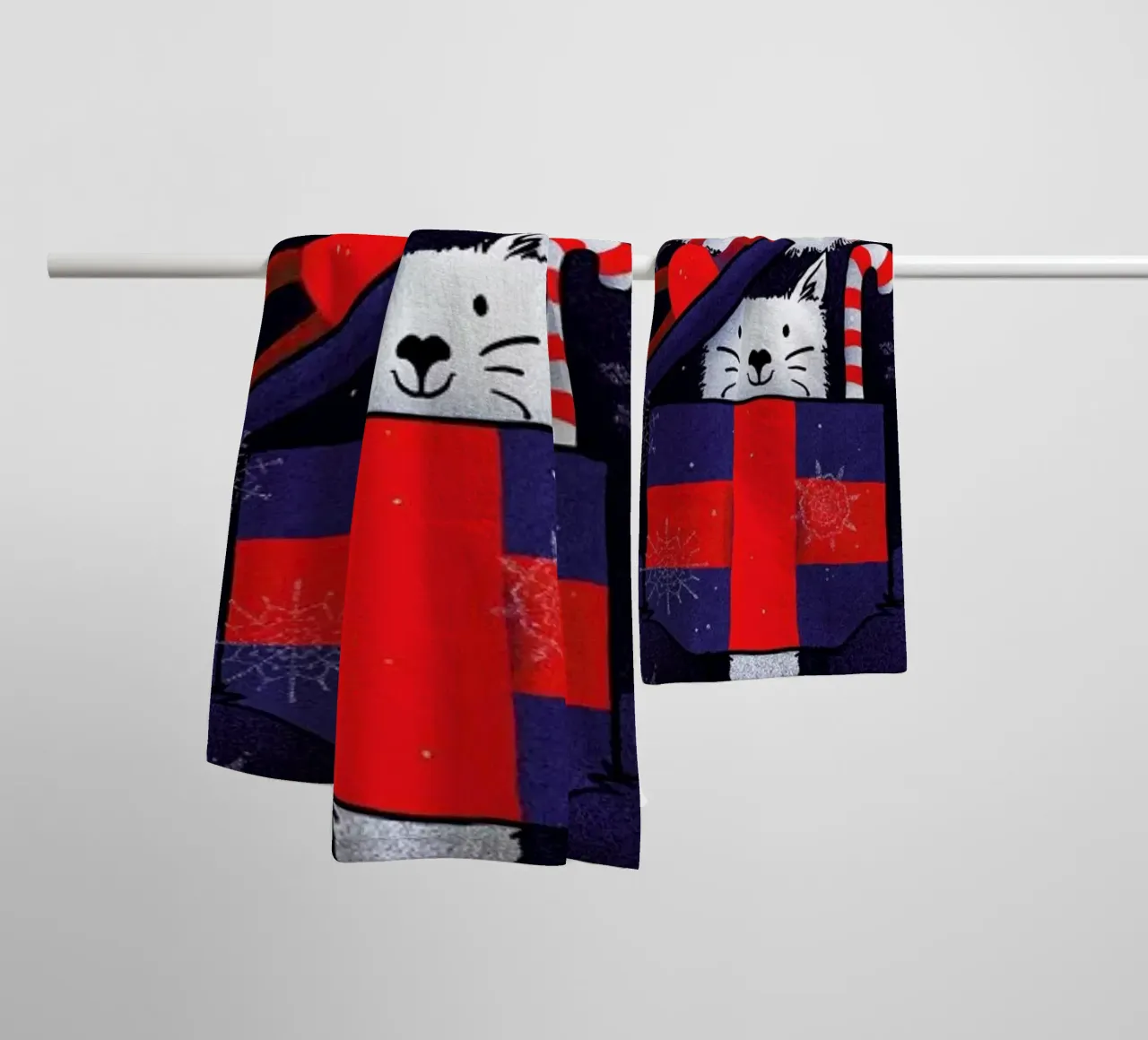 Xmas Panda Handtuch von Tobe Fonseca