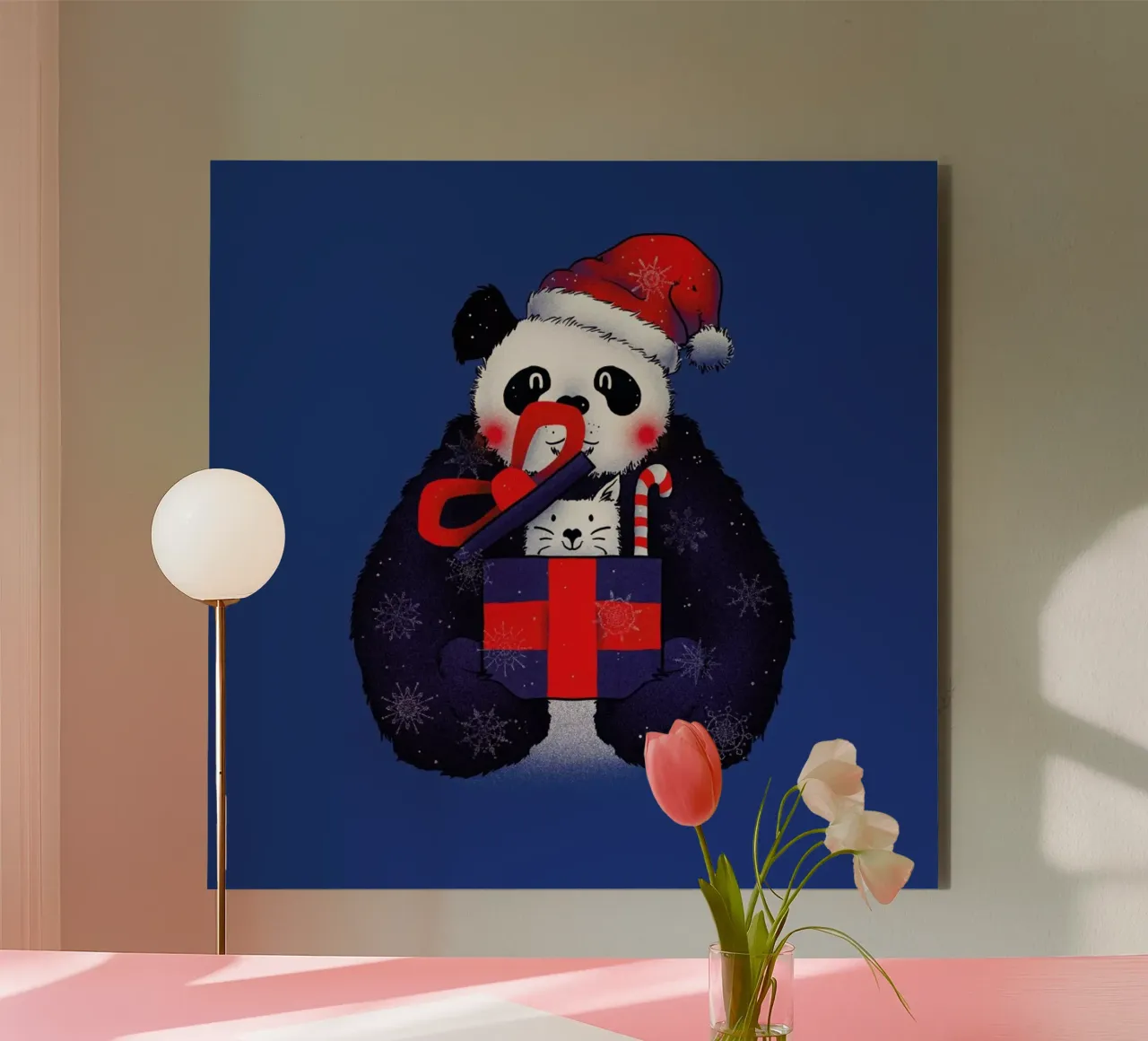Xmas Panda alu-dibond by Tobe Fonseca