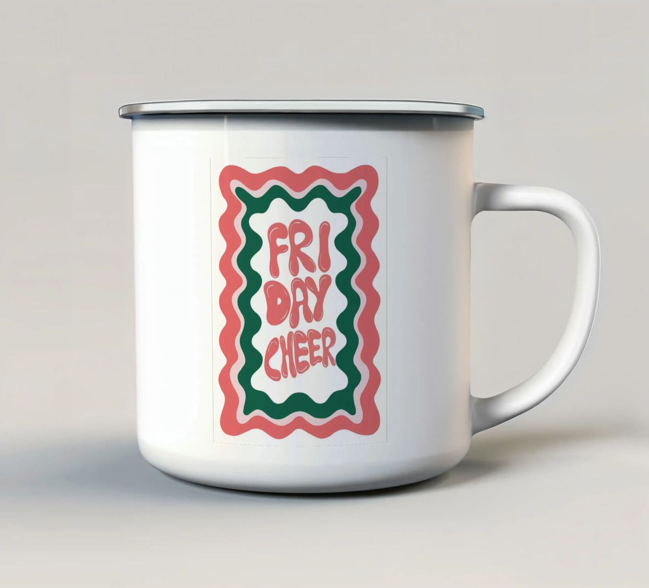 Venerdì-Cheer tazza in smalto da Miho Art Studio