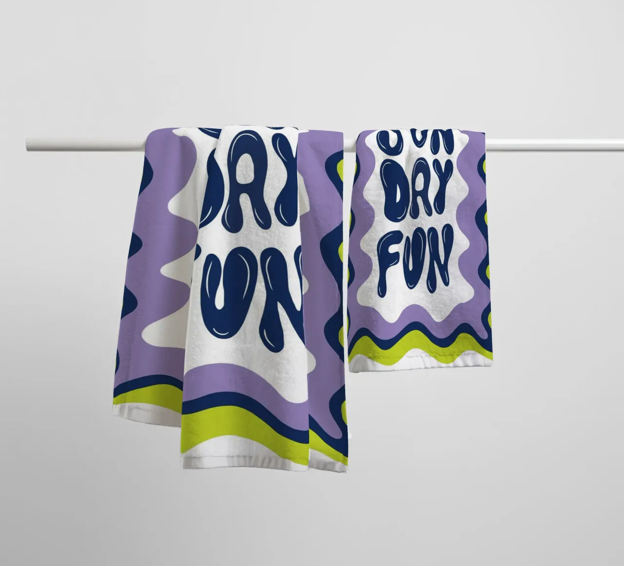 Sunday-Fun towel by Miho Art Studio