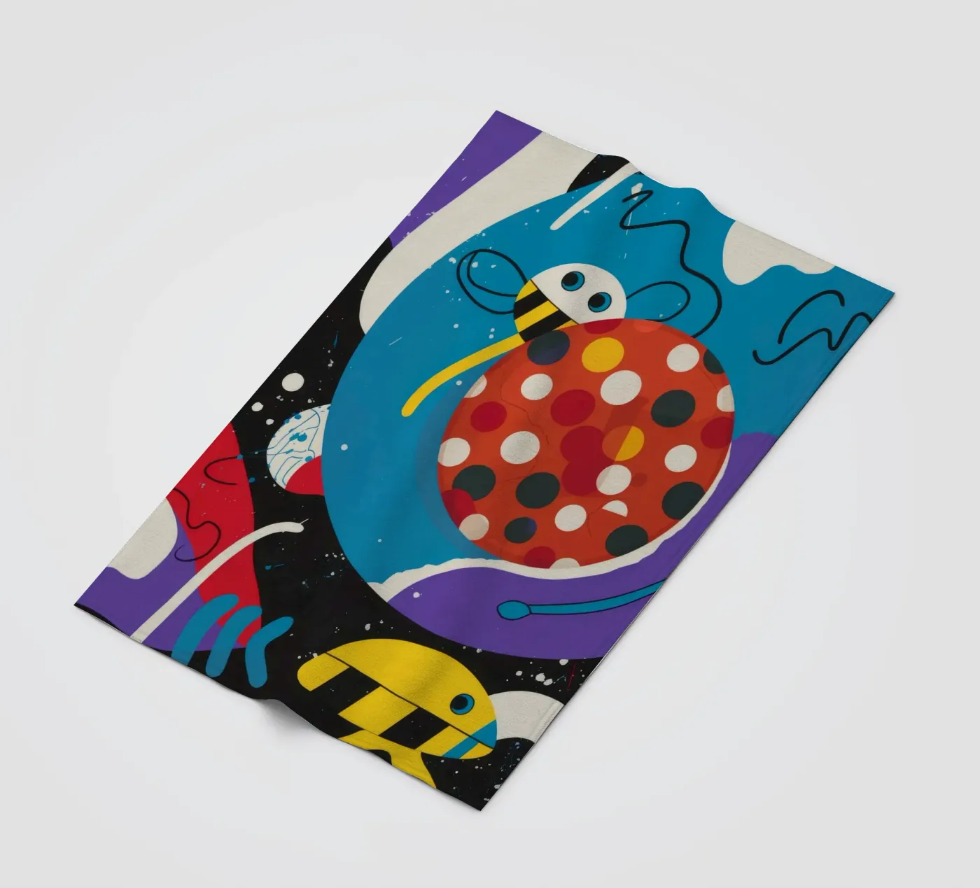 Galaktischer Marienkäfer Fleecedecke von Monarco Virtuoso