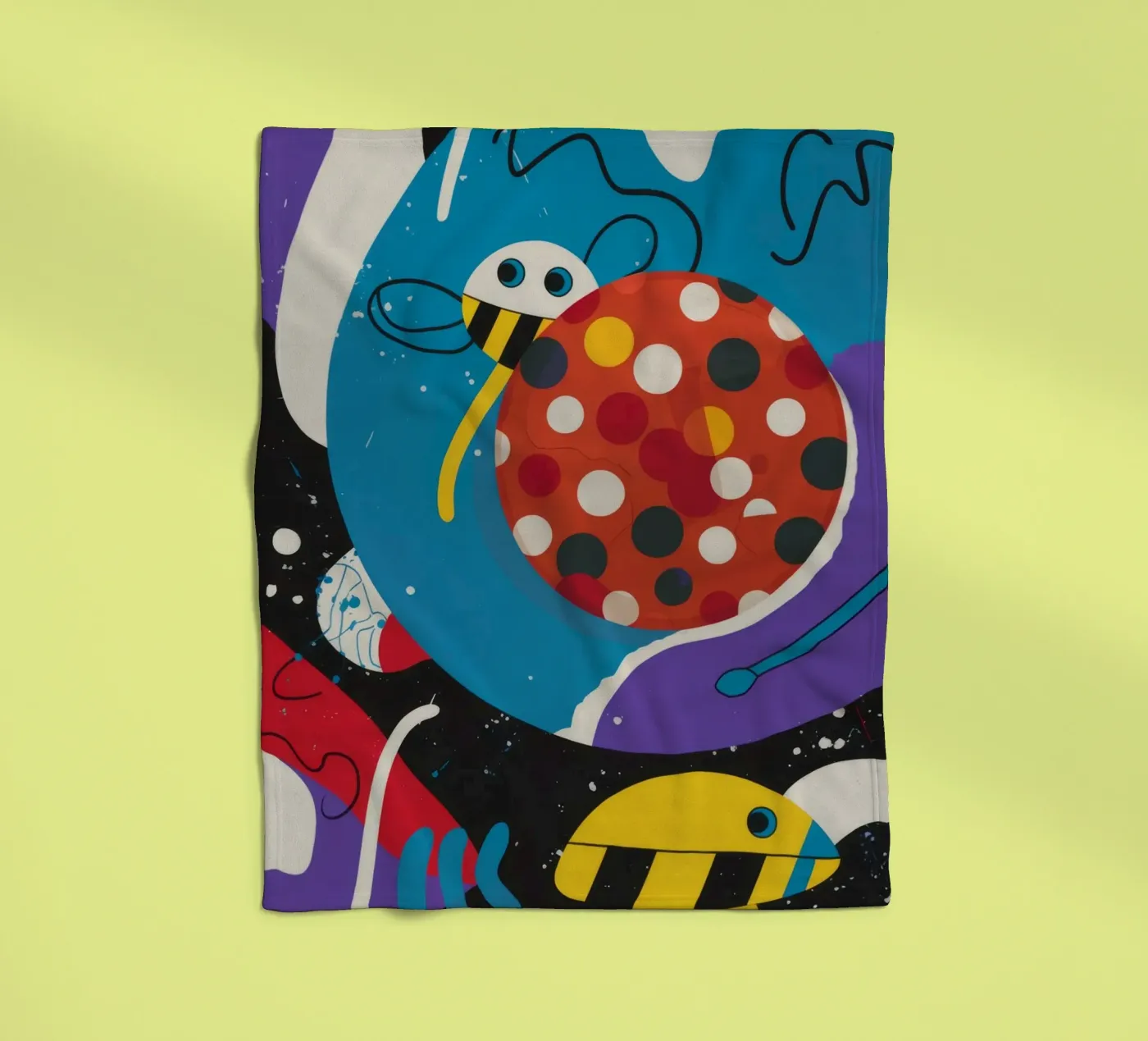 Galaktischer Marienkäfer Fleecedecke von Monarco Virtuoso