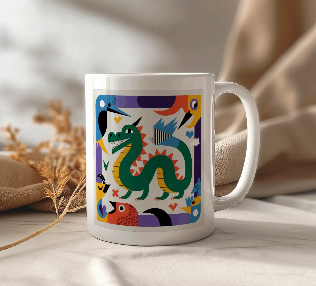 Serpente mitico tazza in ceramica da Monarco Virtuoso