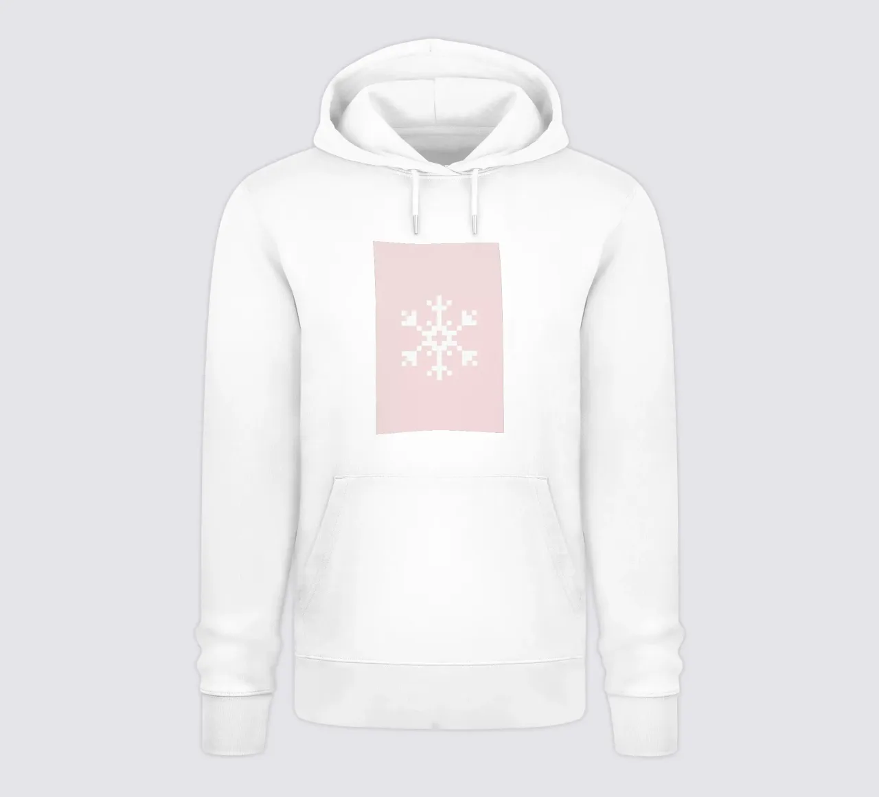 Pixel Snowflake Pink felpa con cappuccio da Studio One