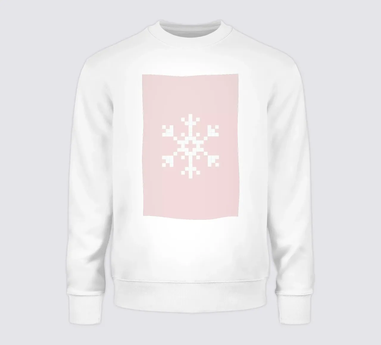 Pixel Snowflake Pink felpa da Studio One