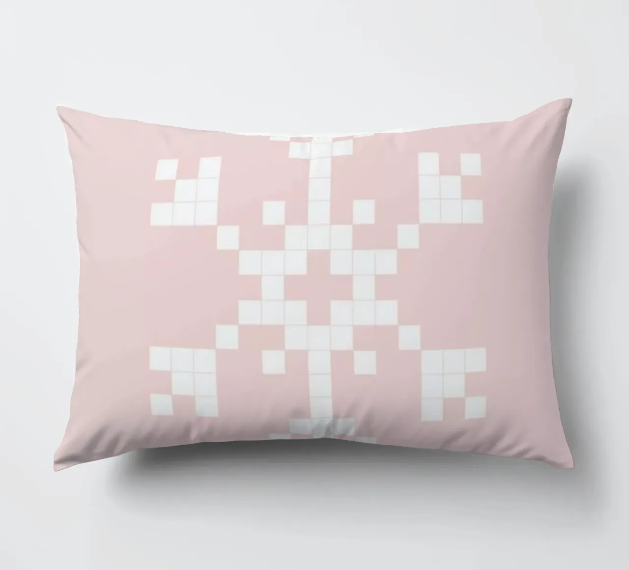 Pixel Snowflake Pink cuscino da Studio One