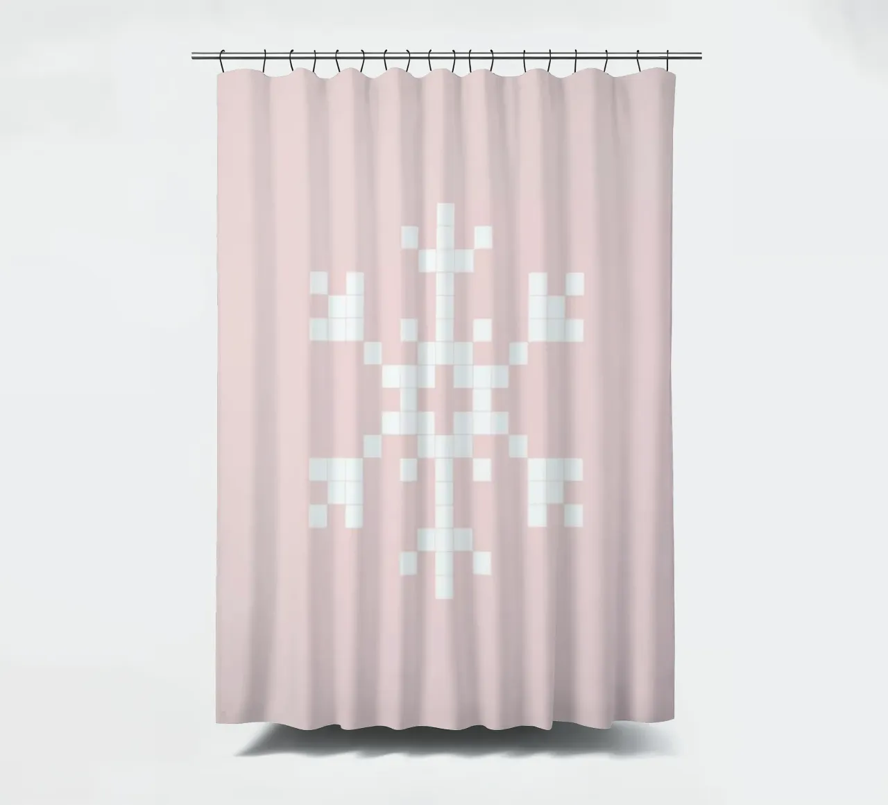 Pixel Snowflake Pink tenda da doccia da Studio One