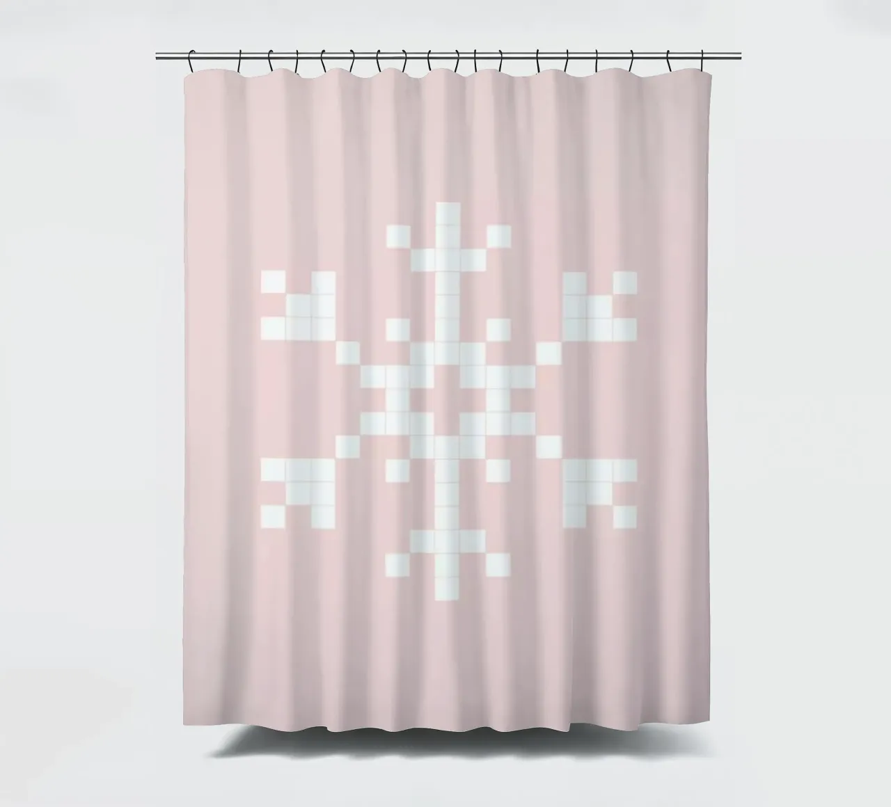 Pixel Snowflake Pink tenda da doccia da Studio One