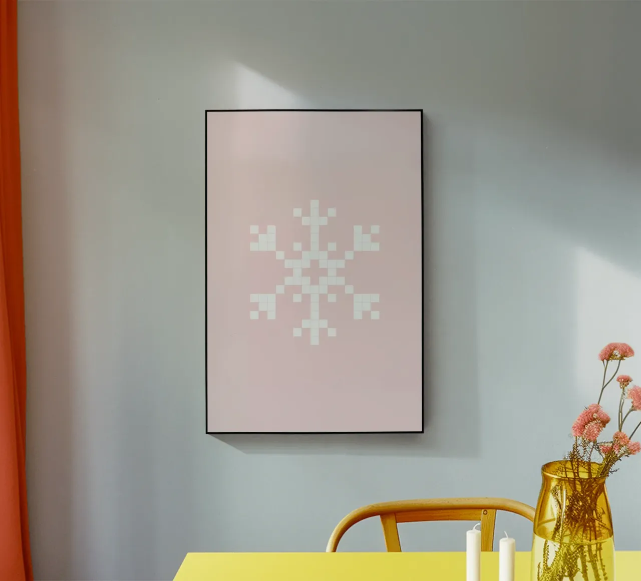 Pixel Snowflake Pink plexiglass da Studio One