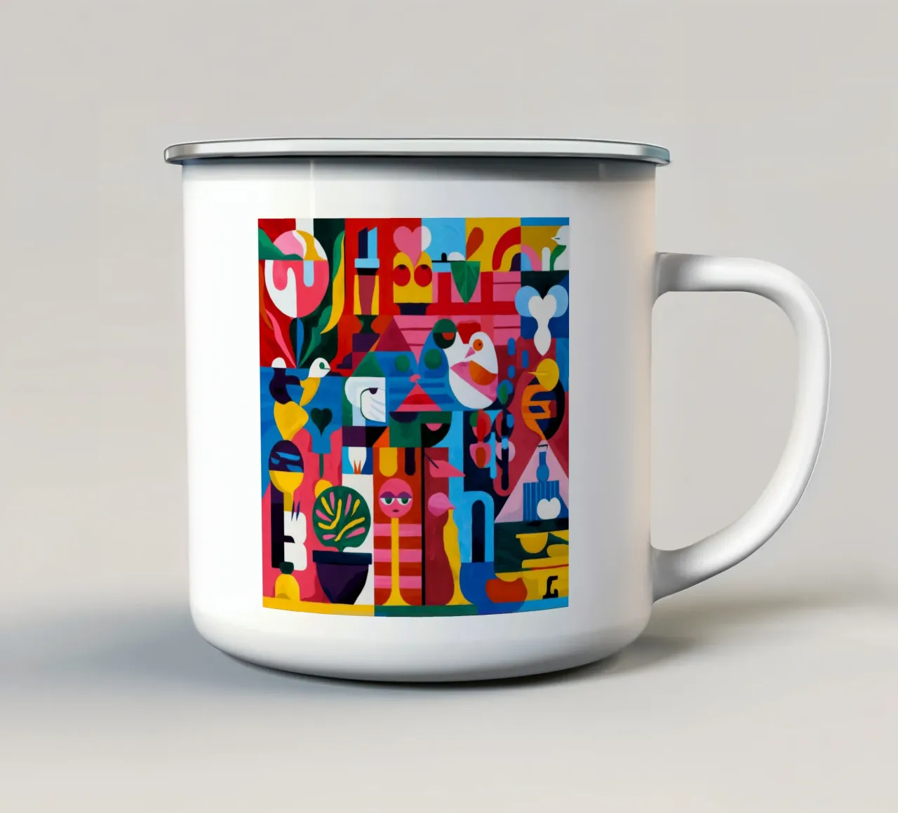 Caos geométrico taza de esmalte de Monarco Virtuoso