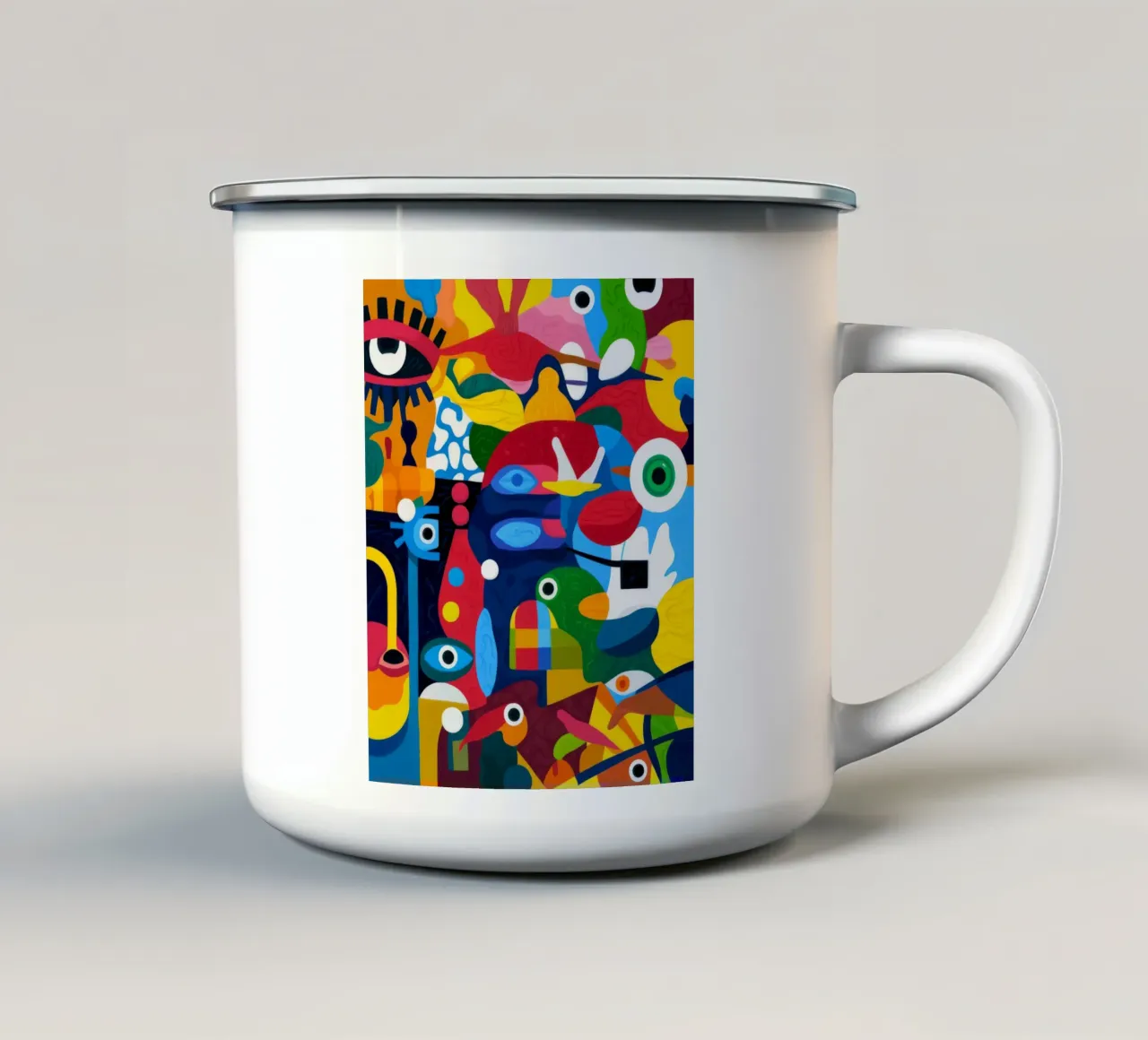 Colorful Eyes enamel mug by Monarco Virtuoso