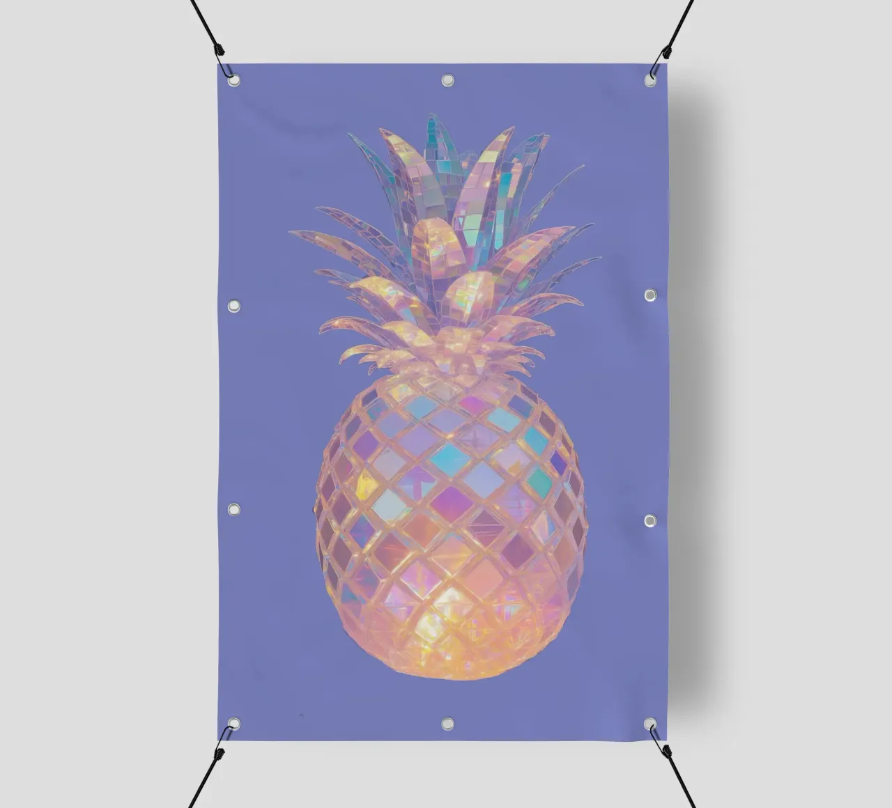 Disco Pineapple telo in pvc da Melloi Art Print