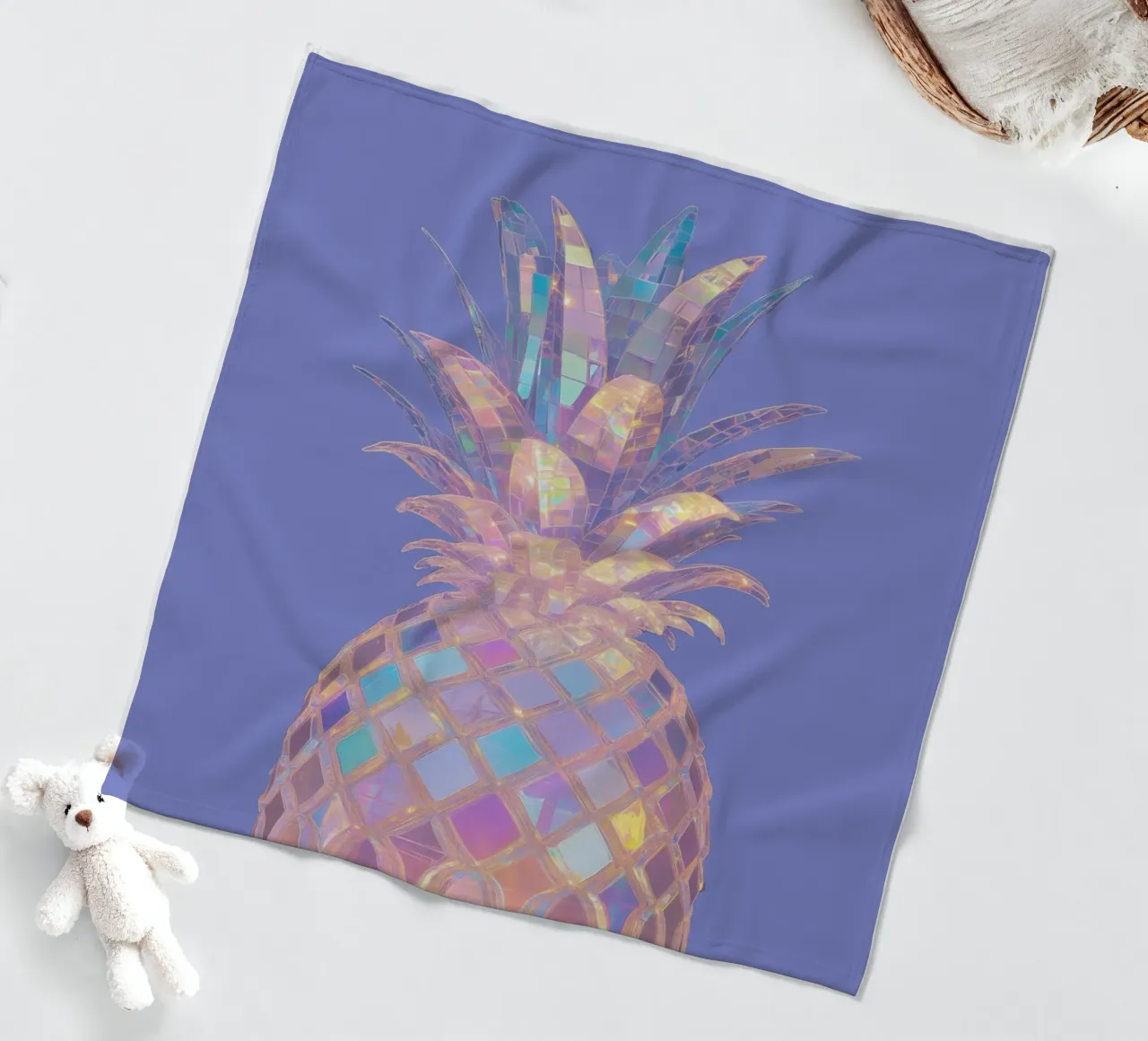 Ananasschijf fleecedeken van Melloi Art Print