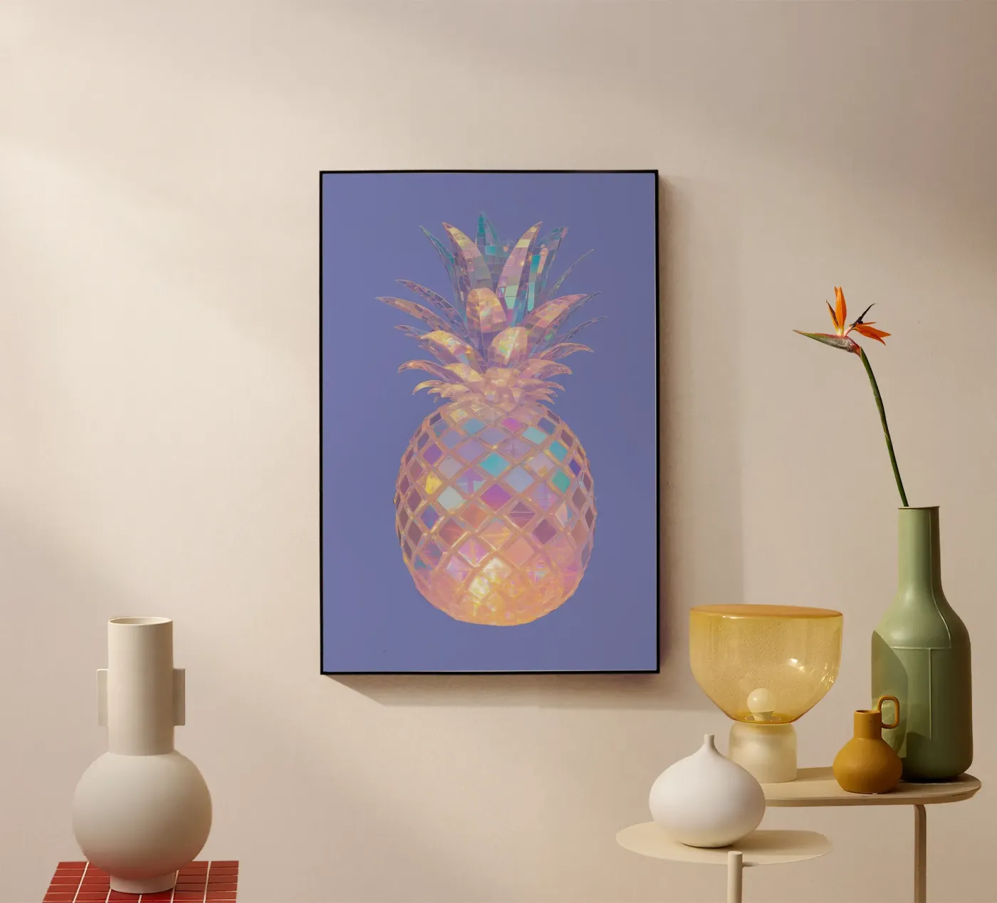 Pineapple disc Acryl-Glas von Melloi Art Print