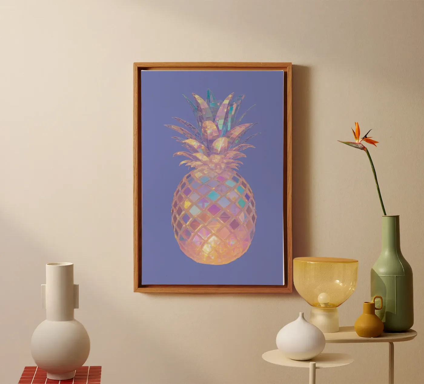 Disco Pineapple tela da Melloi Art Print