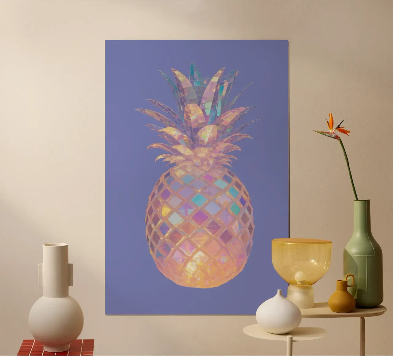 Disco Pineapple carta hahnemühle da Melloi Art Print