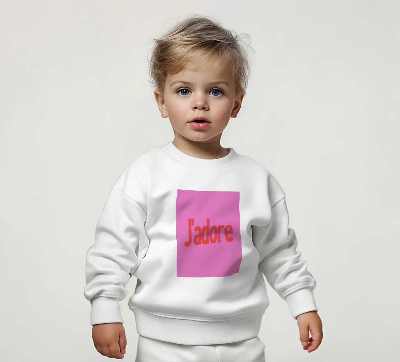 "j' adore" Citazione romantica felpa neonato da Carinaprint