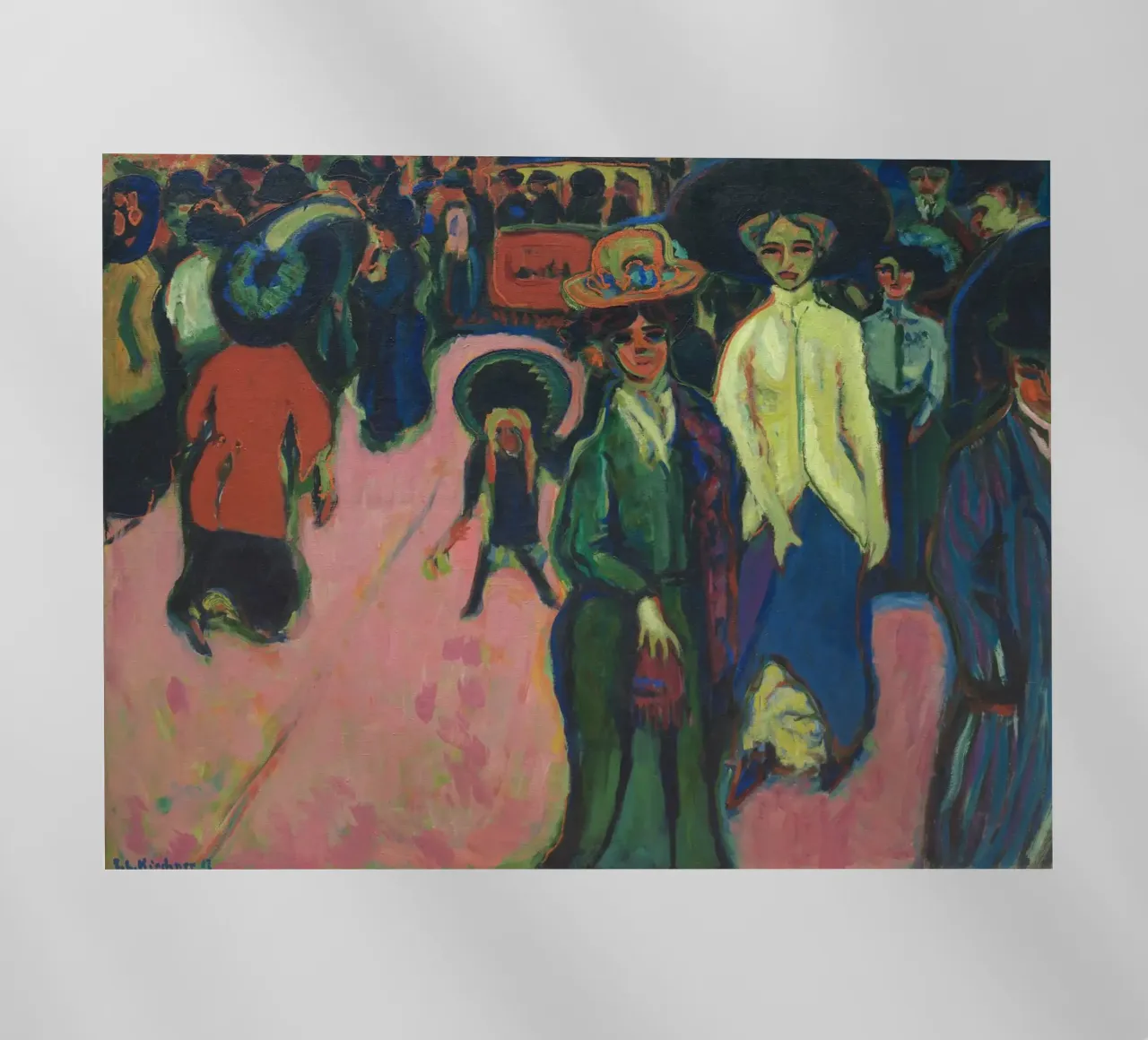 Ernst Ludwig Kirchner - Via, Dresda pellicola backlit da Timeless Artworks