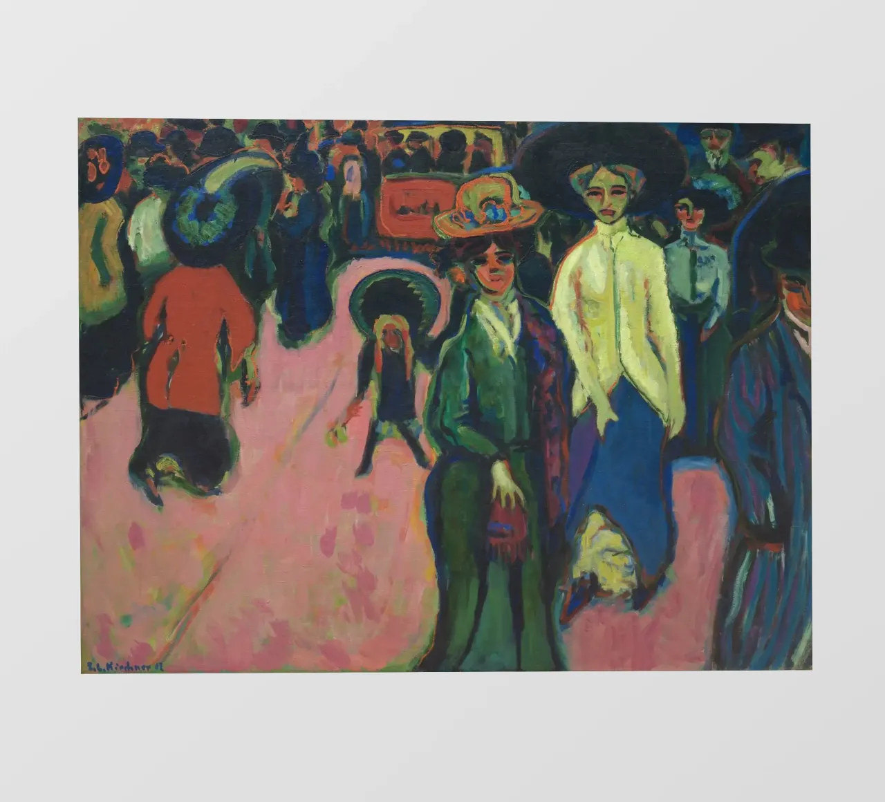 Ernst Ludwig Kirchner - Via, Dresda telo in pvc da Timeless Artworks