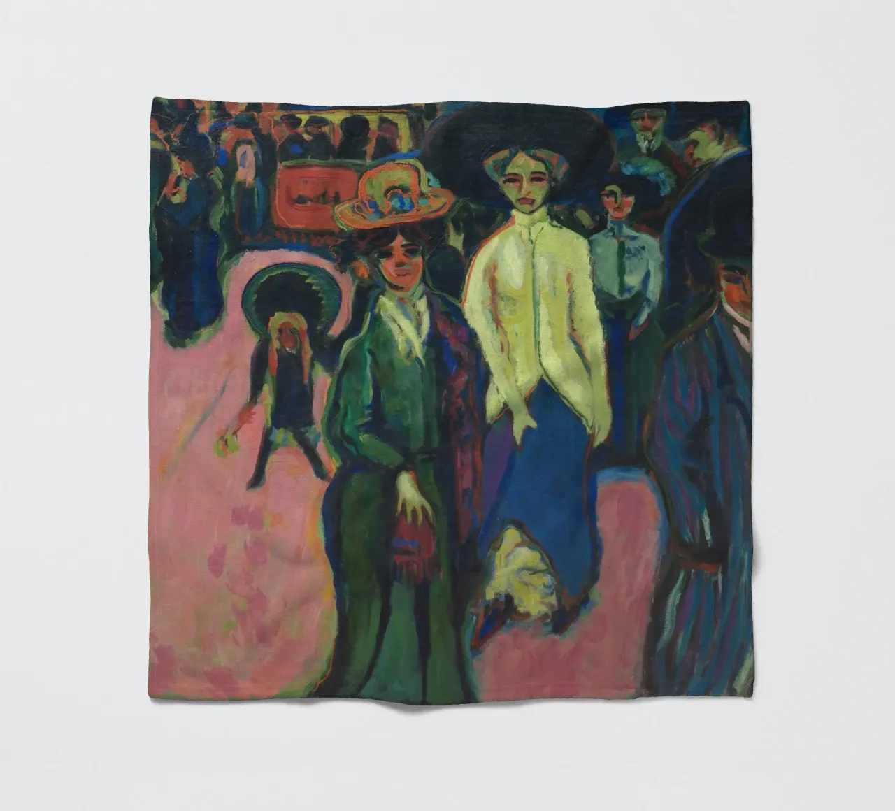 Ernst Ludwig Kirchner - Via, Dresda coperta in pile da Timeless Artworks