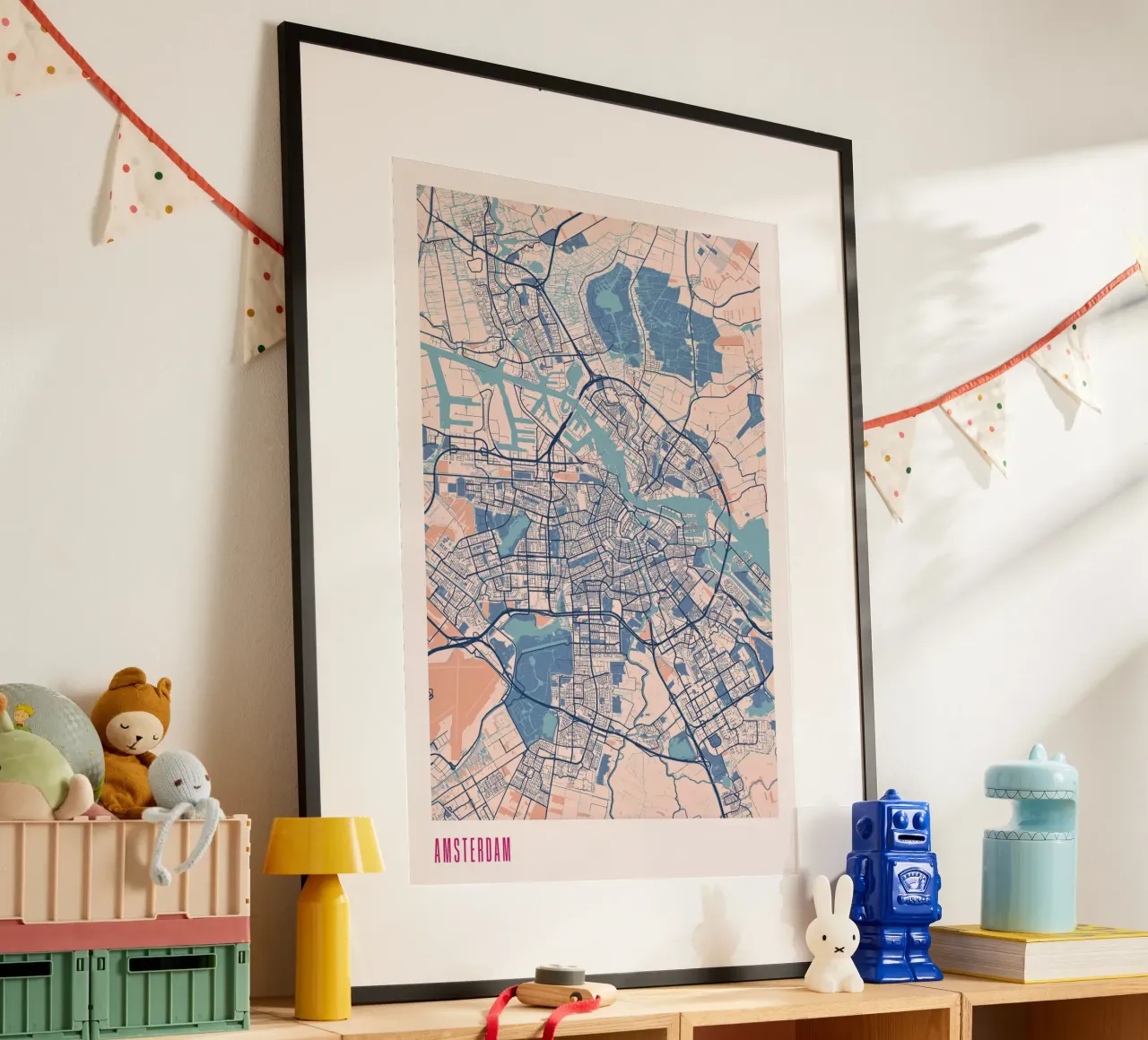 Perfezione olandese: Amsterdam poster con telaio in alluminio da MOOODZART