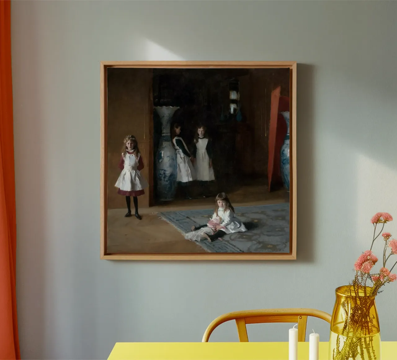 John Singer Sargent - The Daughters of Edward Darley Boit canvas with Floater frame by Timeless Artworks