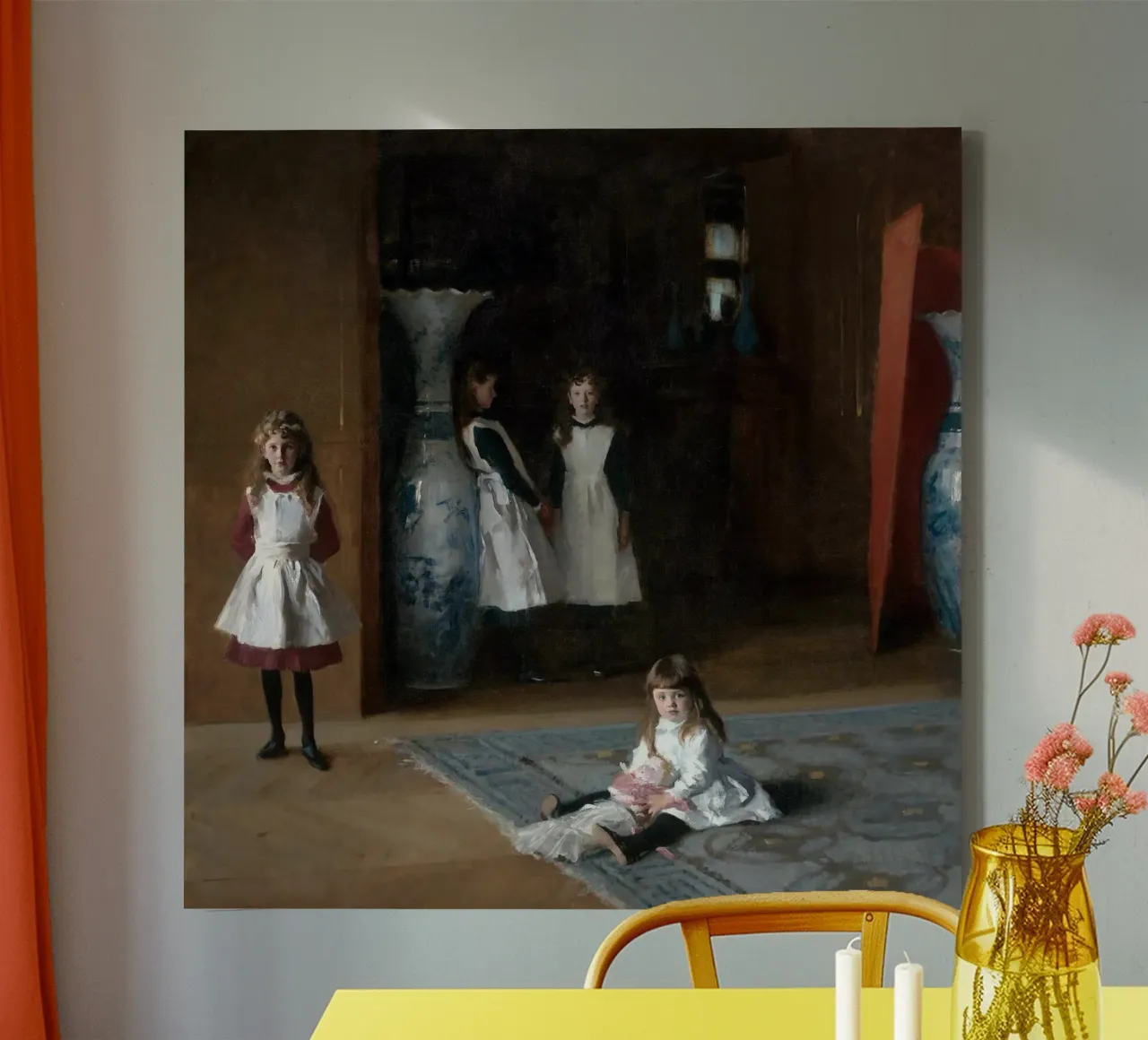 John Singer Sargent - The Daughters of Edward Darley Boit canvas with Floater frame by Timeless Artworks