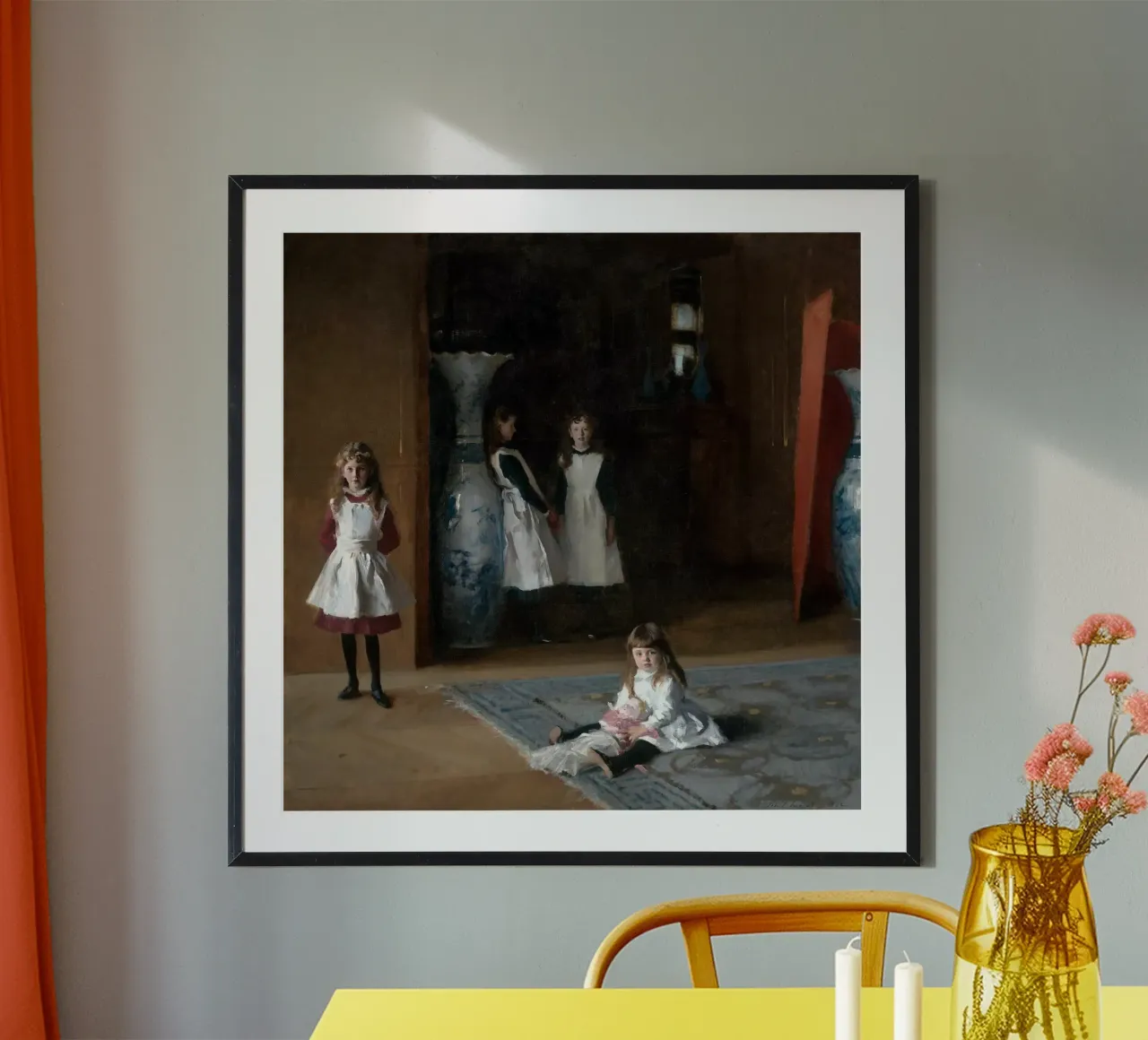 John Singer Sargent - Le figlie di Edward Darley Boit poster con telaio in legno da Timeless Artworks