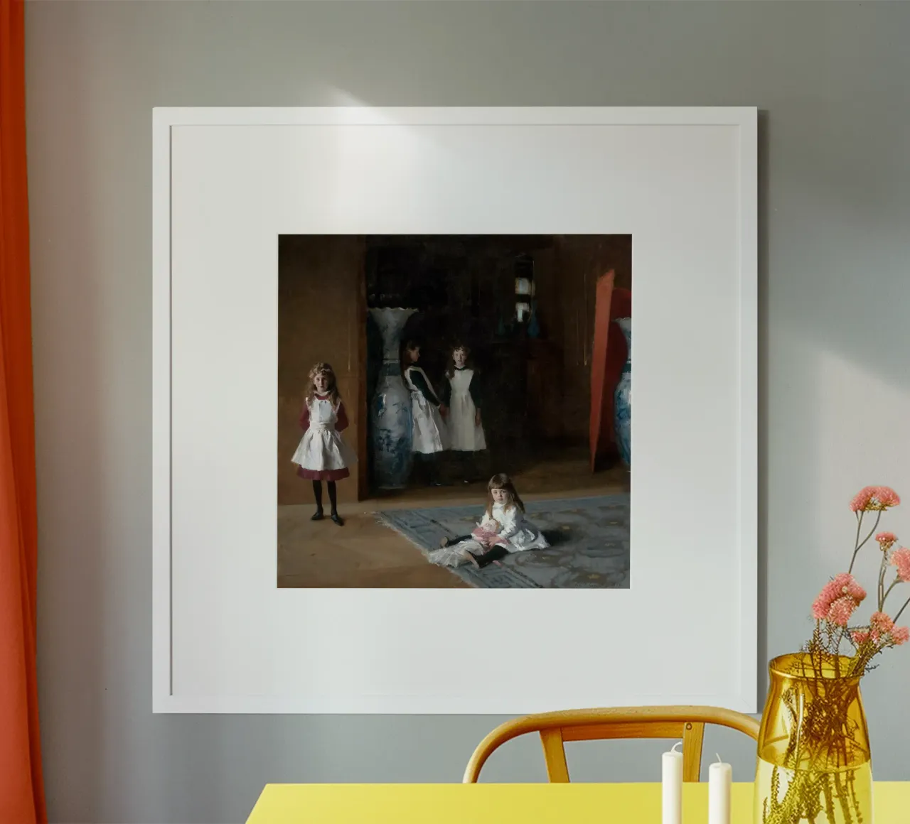 John Singer Sargent - Le figlie di Edward Darley Boit poster con telaio in legno da Timeless Artworks