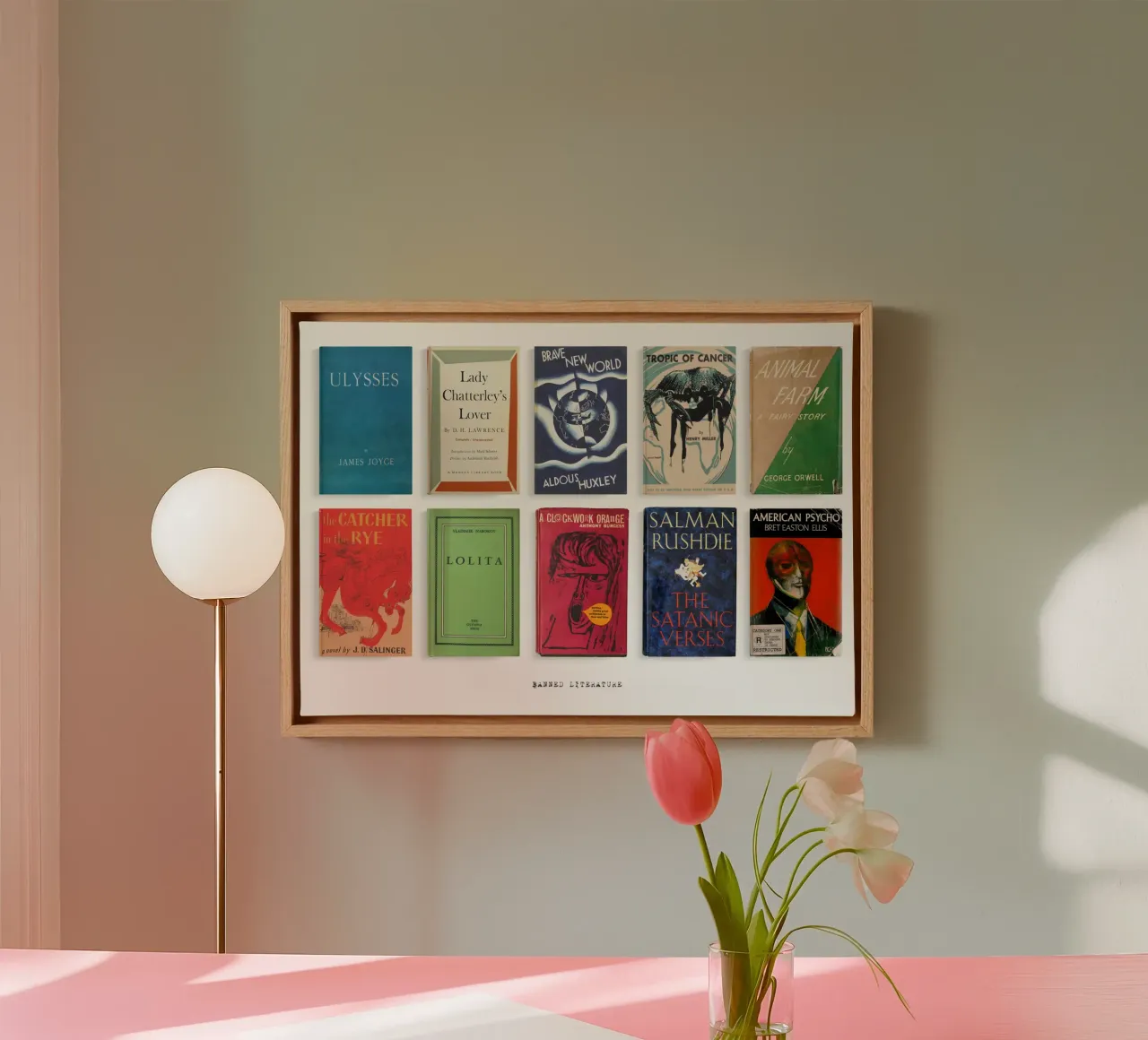 I più grandi libri proibiti - Regalo letterario - Copertina del libro tela con Cornice a cassetta da MissLiterarty