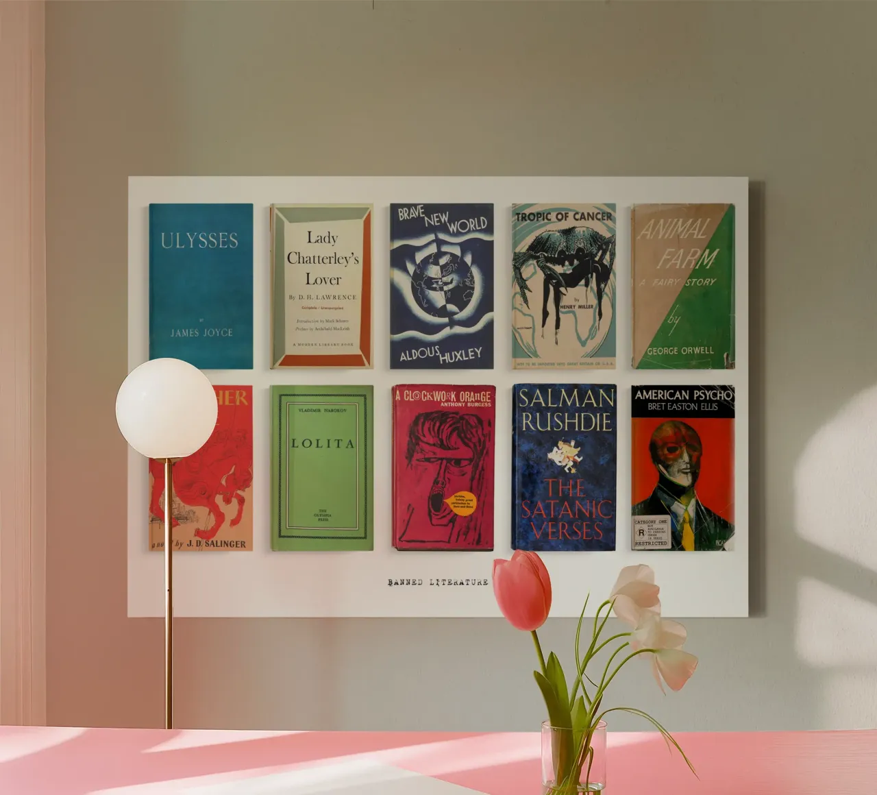 I più grandi libri proibiti - Regalo letterario - Copertina del libro tela con Cornice a cassetta da MissLiterarty