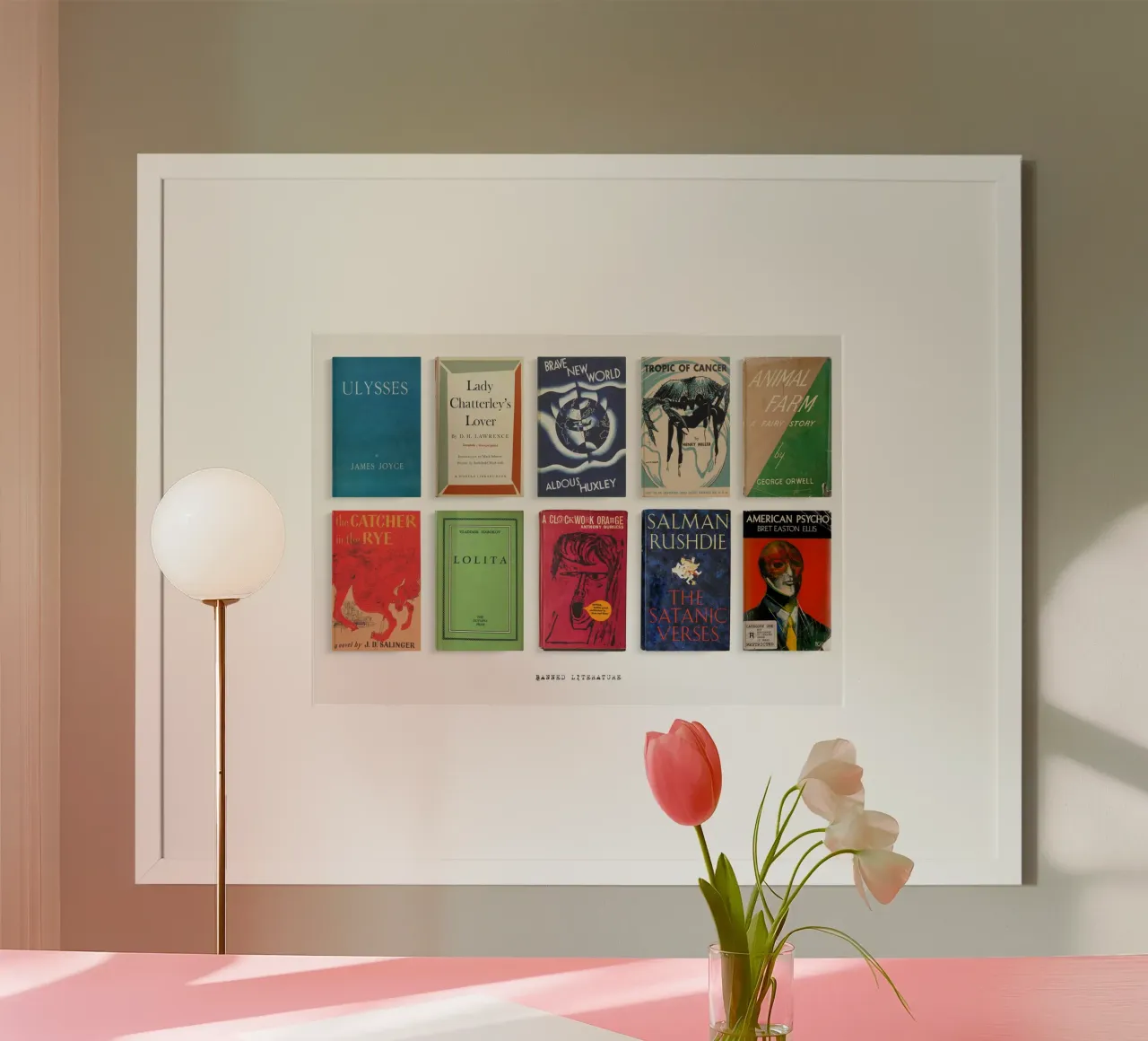 I più grandi libri proibiti - Regalo letterario - Copertina del libro poster con telaio in alluminio da MissLiterarty