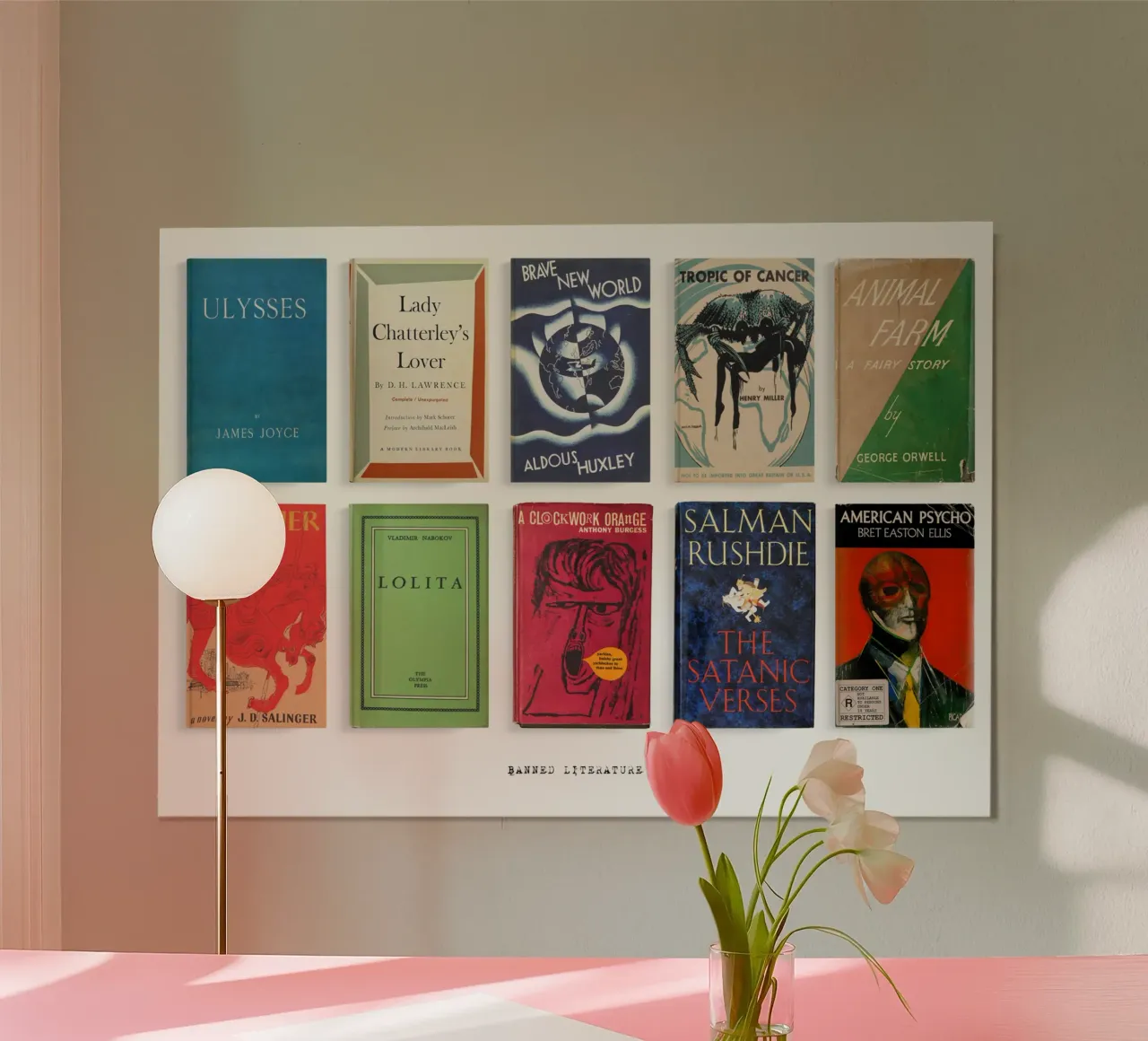 I più grandi libri proibiti - Regalo letterario - Copertina del libro poster con telaio in alluminio da MissLiterarty