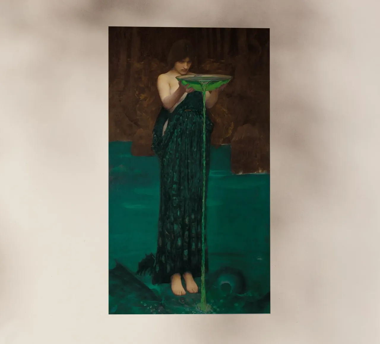 John William Waterhouse - Circe Invidiosa pellicola backlit da Timeless Artworks