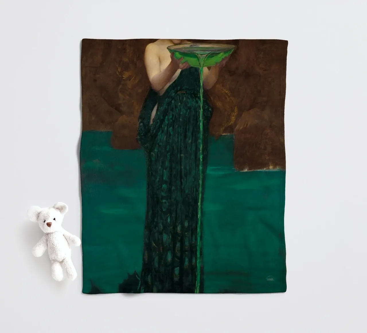 John William Waterhouse - Circe Invidiosa coperta in pile da Timeless Artworks