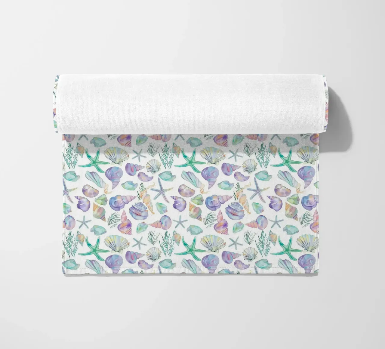 Conchiglie di mare blu Stelle Marine Boho Spiaggia Tropicale Oceano telo mare da Gentle Echoes Art
