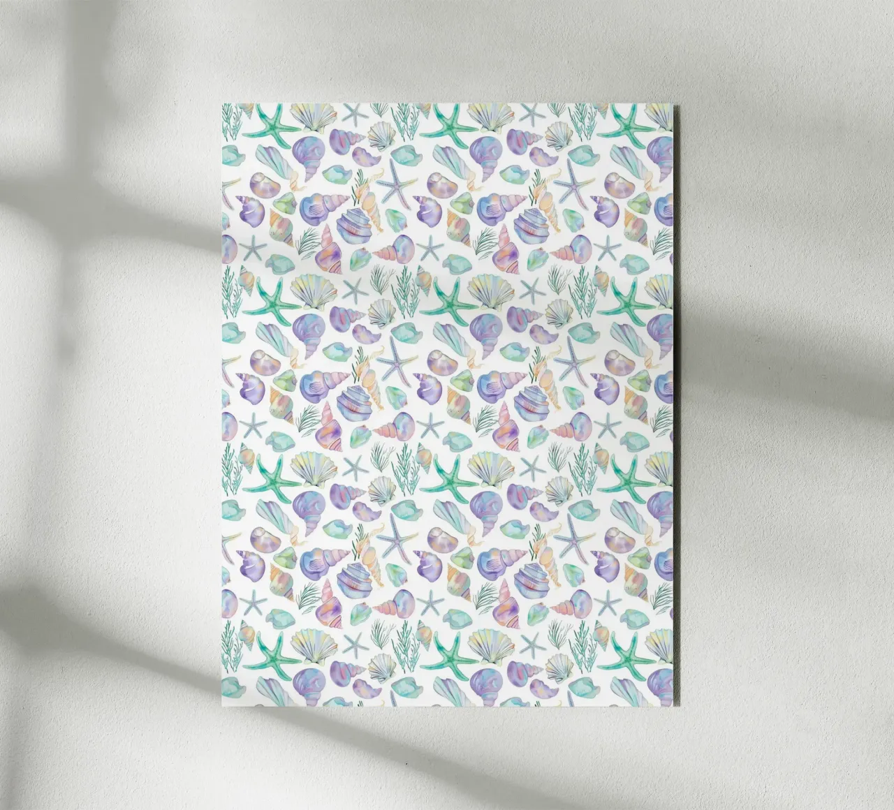 Conchiglie di mare blu Stelle Marine Boho Spiaggia Tropicale Oceano alluminio dibond da Gentle Echoes Art