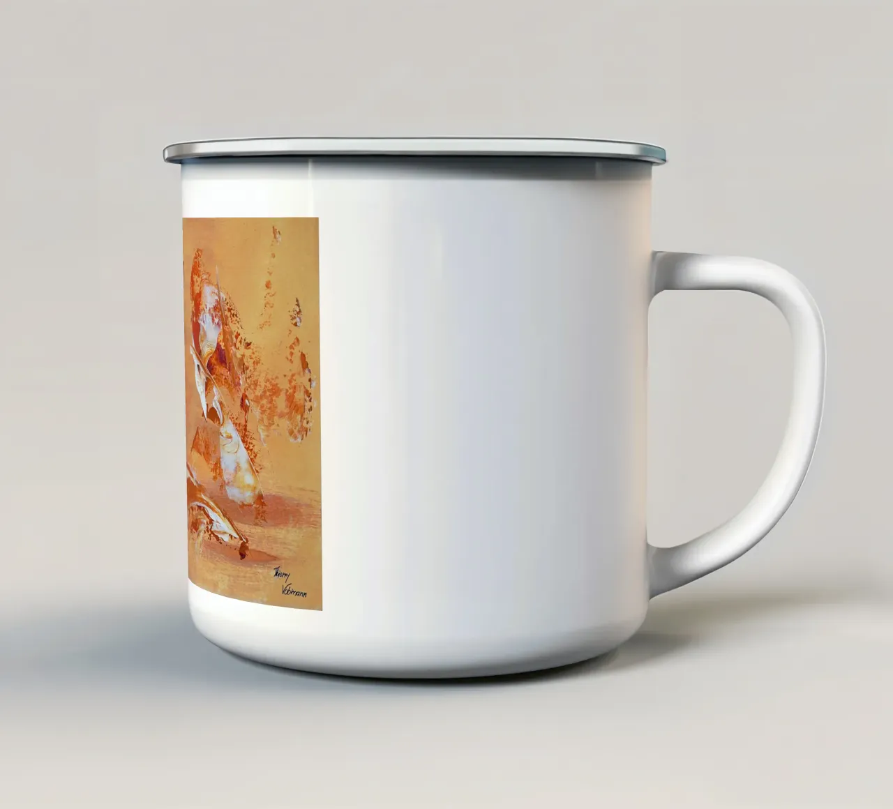 IDEAL GIFT 133 tazza in smalto da Thierry Vobmann Abstract painting
