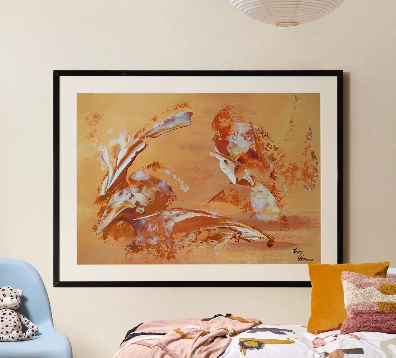 IDEAL GIFT 133 poster con telaio in legno da Thierry Vobmann Abstract painting