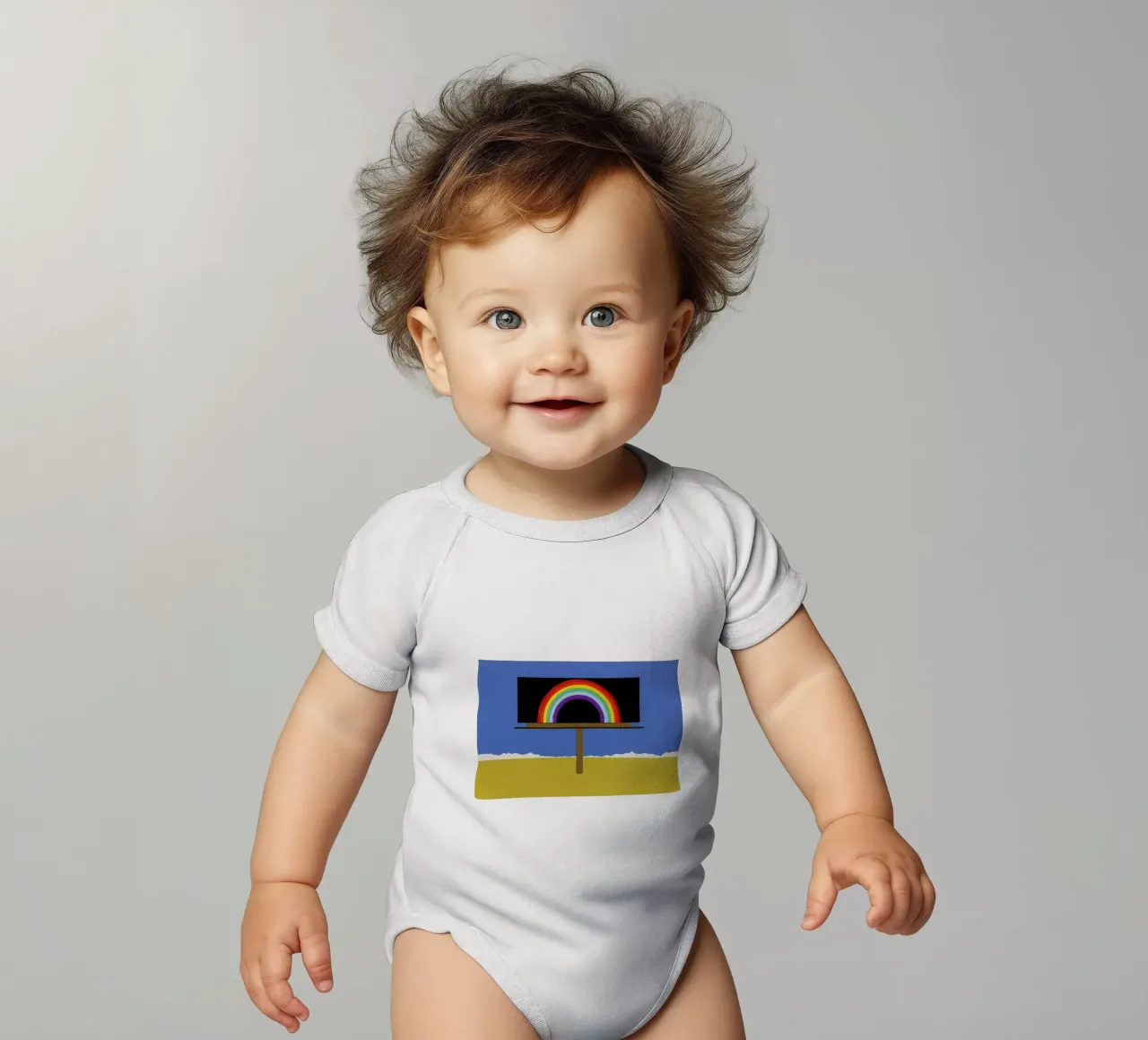 Desert Billboard with Rainbow body neonato maniche corte da Rosi Feist