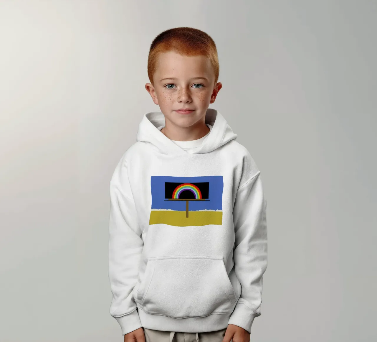 Desert Billboard with Rainbow felpa bambino con cappuccio da Rosi Feist