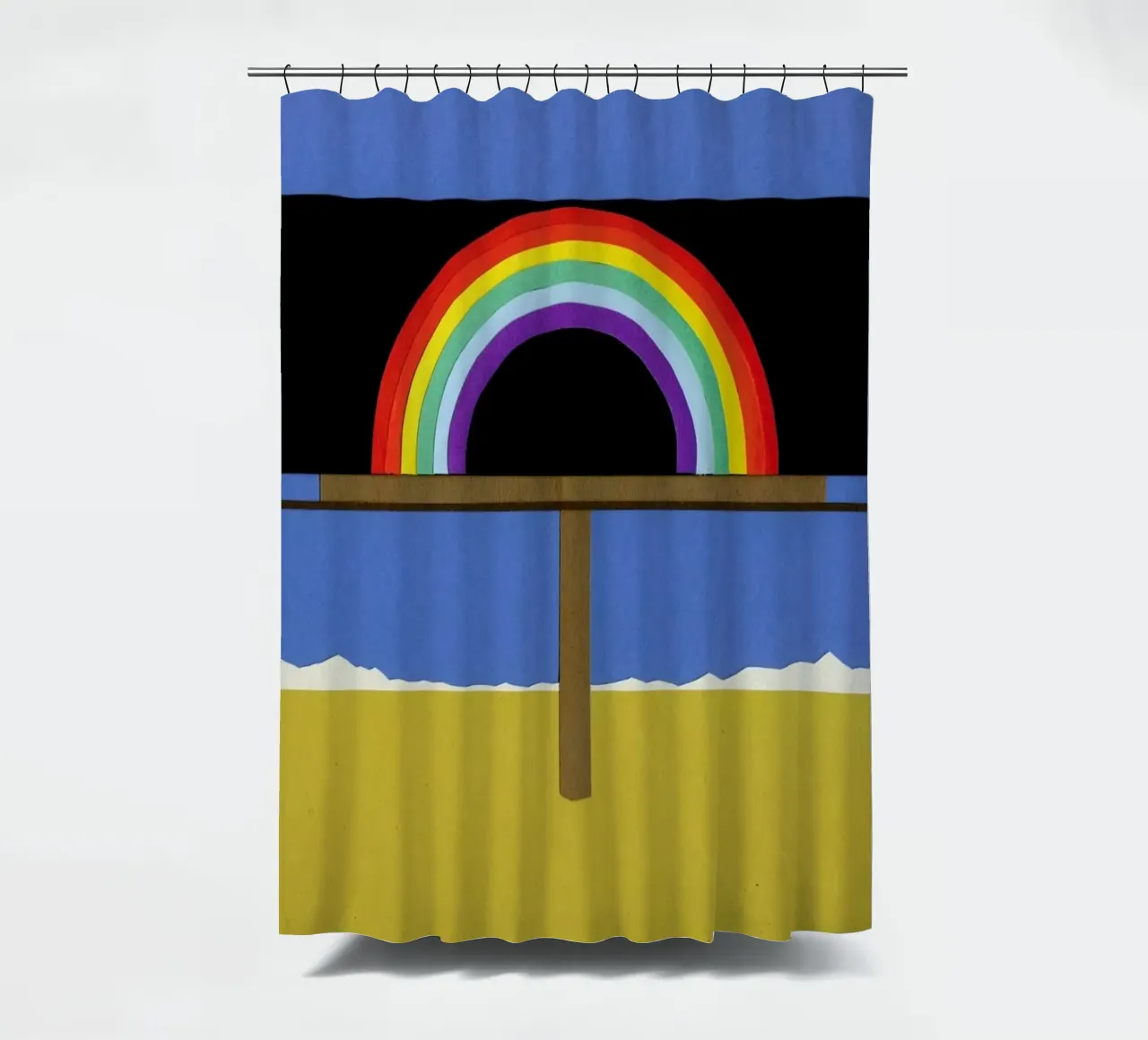 Desert Billboard with Rainbow tenda da doccia da Rosi Feist