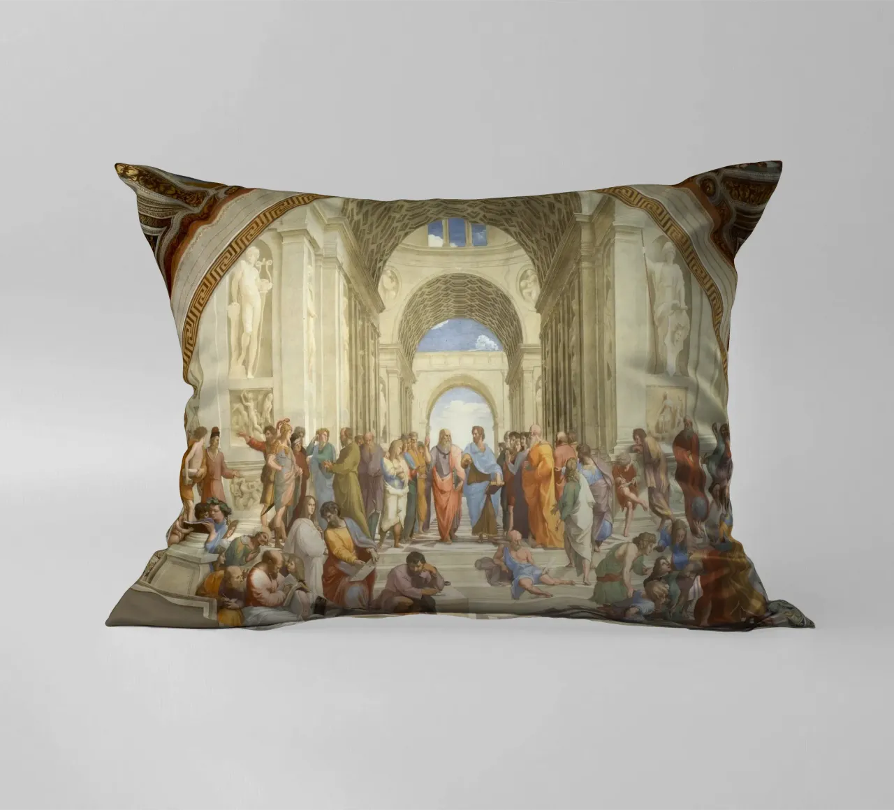 Raffaello - La scuola di Atene, 1511 cuscino da Timeless Artworks