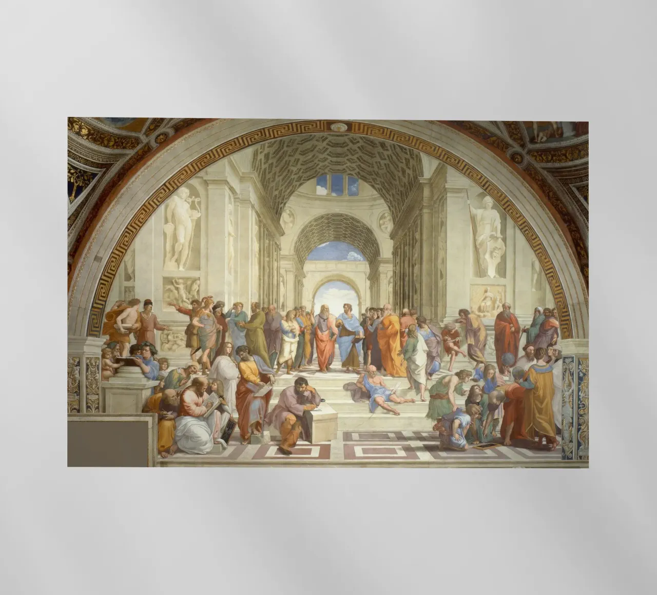 Raffaello - La scuola di Atene, 1511 pellicola backlit da Timeless Artworks