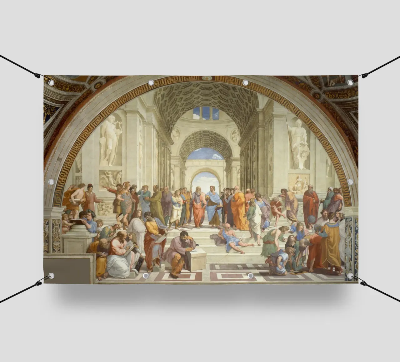Raffaello - La scuola di Atene, 1511 telo in pvc da Timeless Artworks