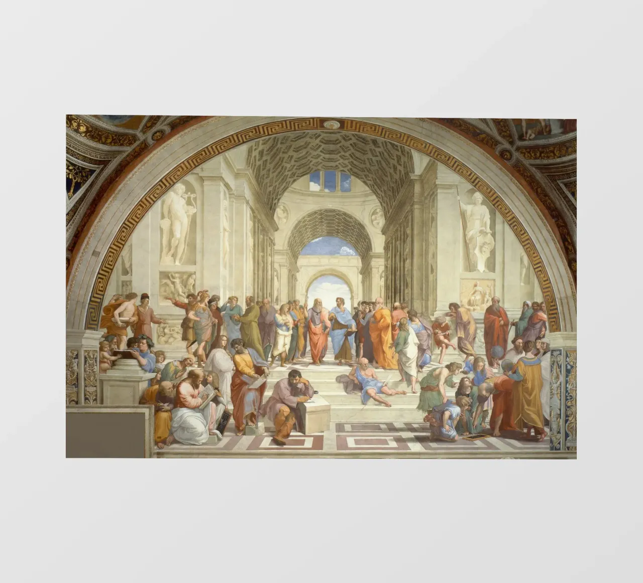 Raffaello - La scuola di Atene, 1511 telo in pvc da Timeless Artworks